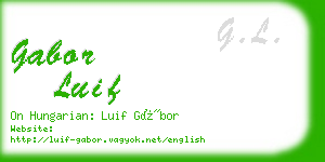 gabor luif business card